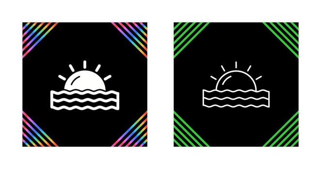icono de vector de puesta de sol