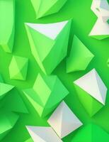 green background paper, low poly style illustration photo