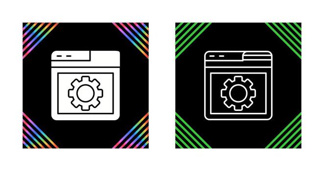 icono de vector de configuración del navegador