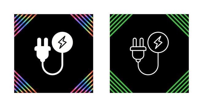 icono de vector de enchufe