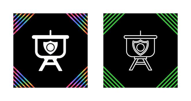 icono de vector de presentación de seguridad