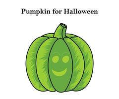 Pumpkin for Halloween and Thanksgiving for lemon color design with vector illustration