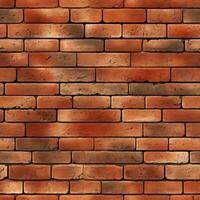 Red brick wall seamless background, texture pattern for continuous replicate, Generative AI illustration photo