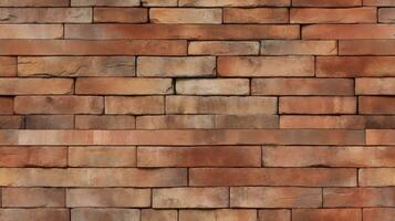 Red brick wall seamless background, texture pattern for continuous replicate, Generative AI illustration photo