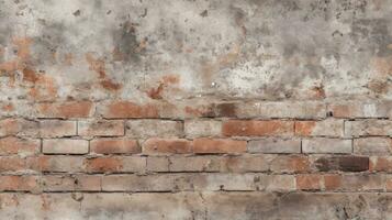 Red brick wall seamless background, texture pattern for continuous replicate, Generative AI illustration photo