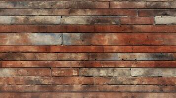 Red brick wall seamless background, texture pattern for continuous replicate, Generative AI illustration photo