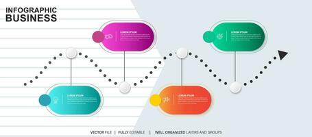 Business data visualization timeline infographic icons designed for abstract background template milestone element modern diagram process technology digital marketing data presentation chart Vector