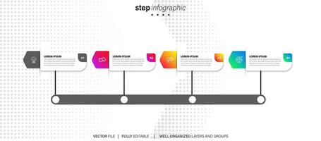 Timeline infographic thin line design with icons. Template for graph, diagram, presentations. Business concept with 4 options. Vector illustration.