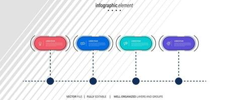 Business data visualization timeline infographic icons designed for abstract background template milestone element modern diagram process technology digital marketing data presentation chart Vector