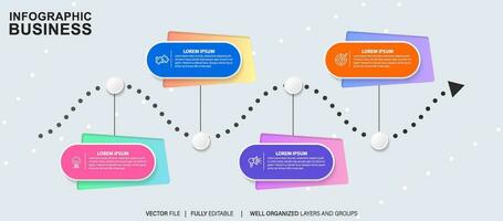 Business data visualization timeline infographic icons designed for abstract background template milestone element modern diagram process technology digital marketing data presentation chart Vector