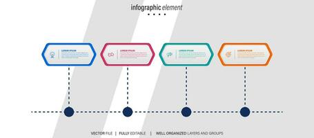 Business data visualization timeline infographic icons designed for abstract background template milestone element modern diagram process technology digital marketing data presentation chart Vector