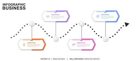 Business data visualization timeline infographic icons designed for abstract background template milestone element modern diagram process technology digital marketing data presentation chart Vector