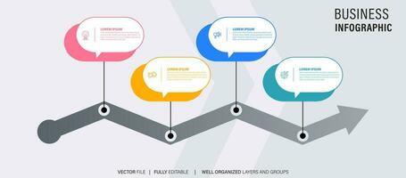 Business data visualization timeline infographic icons designed for abstract background template milestone element modern diagram process technology digital marketing data presentation chart Vector