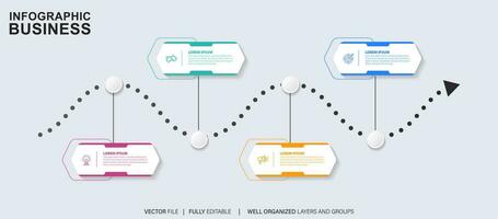 Business data visualization timeline infographic icons designed for abstract background template milestone element modern diagram process technology digital marketing data presentation chart Vector