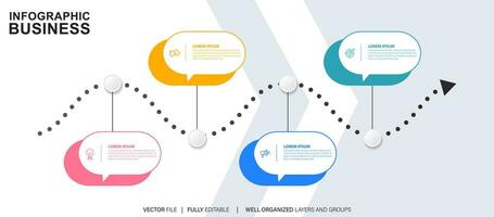 Business data visualization timeline infographic icons designed for abstract background template milestone element modern diagram process technology digital marketing data presentation chart Vector