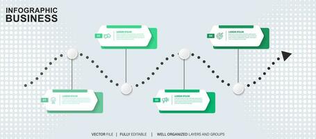 Business data visualization timeline infographic icons designed for abstract background template milestone element modern diagram process technology digital marketing data presentation chart Vector