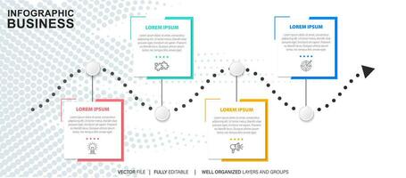 Vector abstract element timeline infographics.