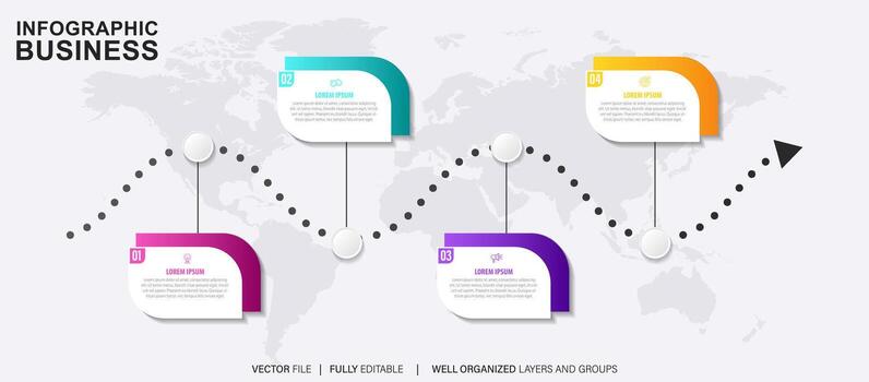 Vector abstract element timeline infographics.
