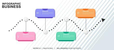 infografía cronograma modelo negocio concepto.vector lata ser usado para flujo de trabajo disposición, diagrama, número paso arriba opciones, web diseño ,anual reporte vector