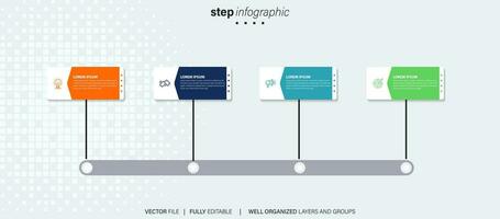 vector infografía plano modelo círculos para cuatro etiqueta, diagrama, grafico, presentación. negocio concepto con 4 4 opciones para contenido, diagrama de flujo, pasos, línea de tiempo, flujo de trabajo, marketing. eps10