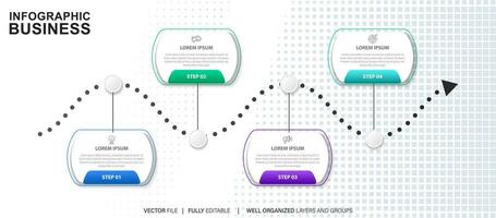 infografía modelo para negocio. moderno cronograma diagrama para presentación vector infografía.