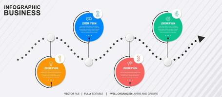 Vector abstract element timeline infographics.