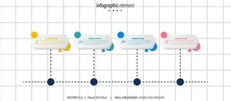 Business data visualization timeline infographic icons designed for abstract background template milestone element modern diagram process technology digital marketing data presentation chart Vector