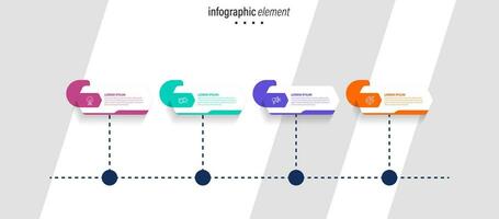 Business data visualization timeline infographic icons designed for abstract background template milestone element modern diagram process technology digital marketing data presentation chart Vector