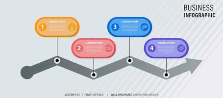 Business data visualization timeline infographic icons designed for abstract background template milestone element modern diagram process technology digital marketing data presentation chart Vector