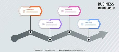 Business data visualization timeline infographic icons designed for abstract background template milestone element modern diagram process technology digital marketing data presentation chart Vector