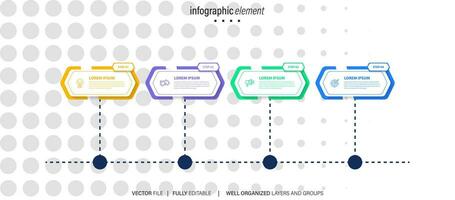 Business data visualization timeline infographic icons designed for abstract background template milestone element modern diagram process technology digital marketing data presentation chart Vector