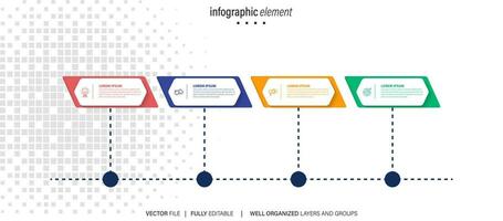 Business data visualization timeline infographic icons designed for abstract background template milestone element modern diagram process technology digital marketing data presentation chart Vector