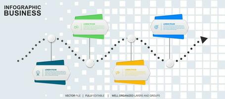 Business data visualization timeline infographic icons designed for abstract background template milestone element modern diagram process technology digital marketing data presentation chart Vector