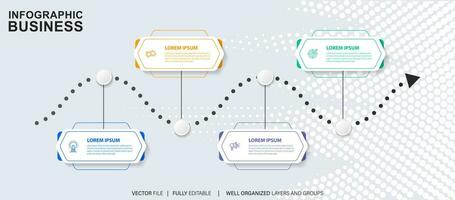 Business data visualization timeline infographic icons designed for abstract background template milestone element modern diagram process technology digital marketing data presentation chart Vector