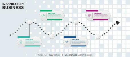 Business data visualization timeline infographic icons designed for abstract background template milestone element modern diagram process technology digital marketing data presentation chart Vector