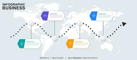 Business data visualization timeline infographic icons designed for abstract background template milestone element modern diagram process technology digital marketing data presentation chart Vector