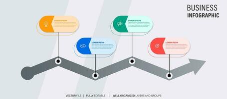 Business data visualization timeline infographic icons designed for abstract background template milestone element modern diagram process technology digital marketing data presentation chart Vector