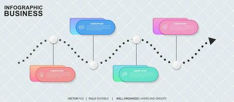 Business data visualization timeline infographic icons designed for abstract background template milestone element modern diagram process technology digital marketing data presentation chart Vector