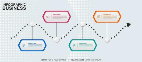 Business data visualization timeline infographic icons designed for abstract background template milestone element modern diagram process technology digital marketing data presentation chart Vector