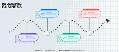 Business data visualization timeline infographic icons designed for abstract background template milestone element modern diagram process technology digital marketing data presentation chart Vector