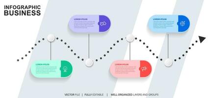 Business data visualization timeline infographic icons designed for abstract background template milestone element modern diagram process technology digital marketing data presentation chart Vector