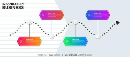 Business data visualization timeline infographic icons designed for abstract background template milestone element modern diagram process technology digital marketing data presentation chart Vector