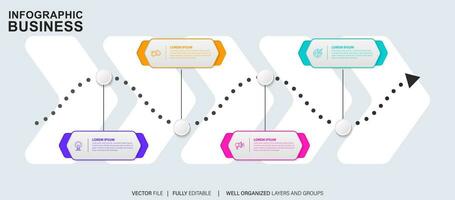 Business data visualization timeline infographic icons designed for abstract background template milestone element modern diagram process technology digital marketing data presentation chart Vector