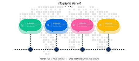 Business data visualization timeline infographic icons designed for abstract background template milestone element modern diagram process technology digital marketing data presentation chart Vector