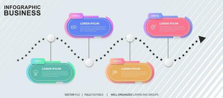 Business data visualization timeline infographic icons designed for abstract background template milestone element modern diagram process technology digital marketing data presentation chart Vector