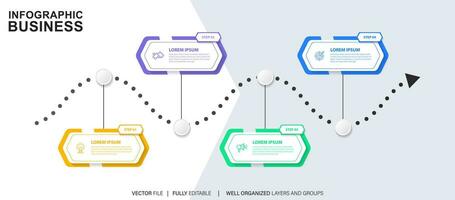 Business data visualization timeline infographic icons designed for abstract background template milestone element modern diagram process technology digital marketing data presentation chart Vector