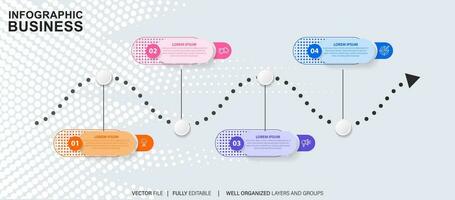 Business data visualization timeline infographic icons designed for abstract background template milestone element modern diagram process technology digital marketing data presentation chart Vector