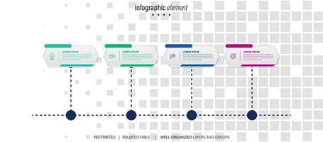 Business data visualization timeline infographic icons designed for abstract background template milestone element modern diagram process technology digital marketing data presentation chart Vector