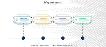 Business data visualization timeline infographic icons designed for abstract background template milestone element modern diagram process technology digital marketing data presentation chart Vector