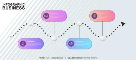 Business data visualization timeline infographic icons designed for abstract background template milestone element modern diagram process technology digital marketing data presentation chart Vector